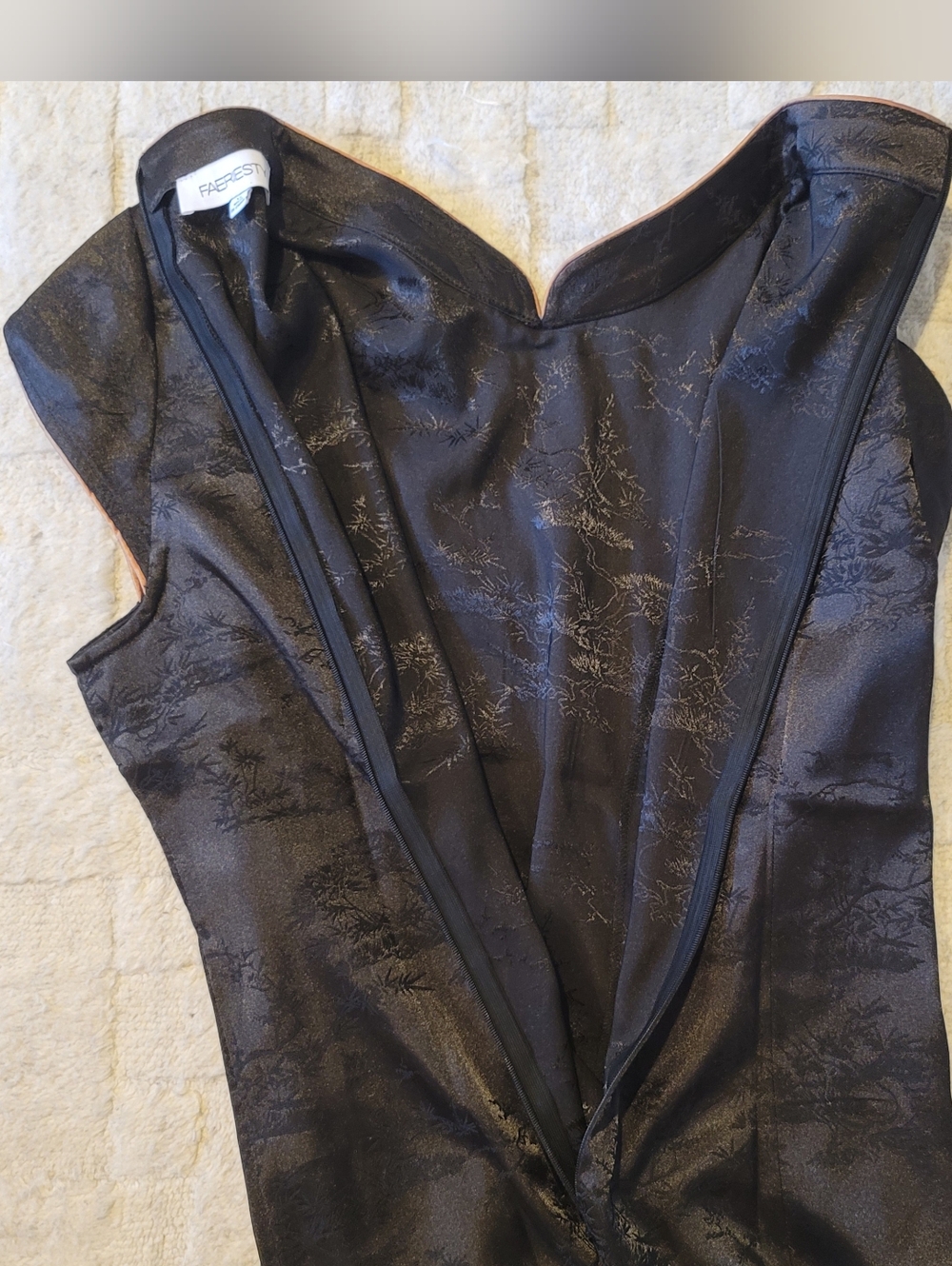 NWOT Faereisty Black Chinese Midi Dress Size XL - Picture 5 of 10
